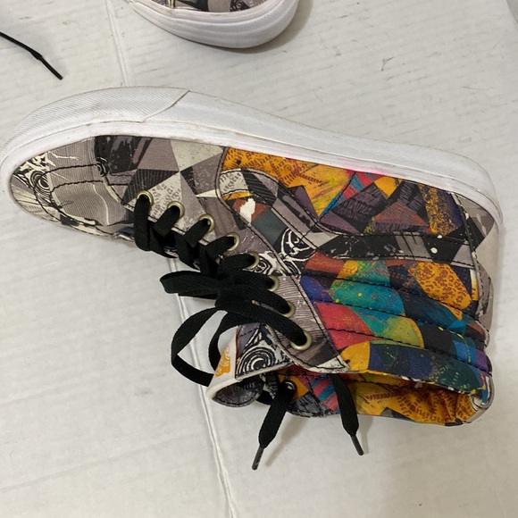 Van Off the Wall Abstract Sk8HI Multi Colour Unisex Sneakers Size 8.5 - Picture 6 of 11